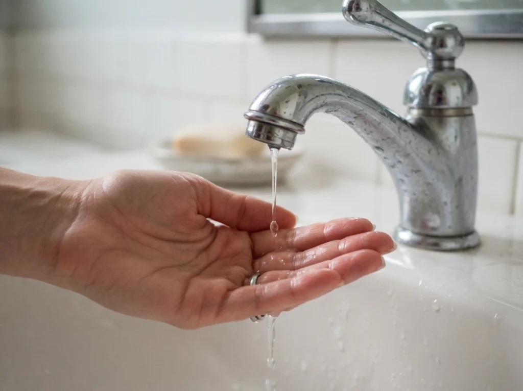 A low water pressure faucet.